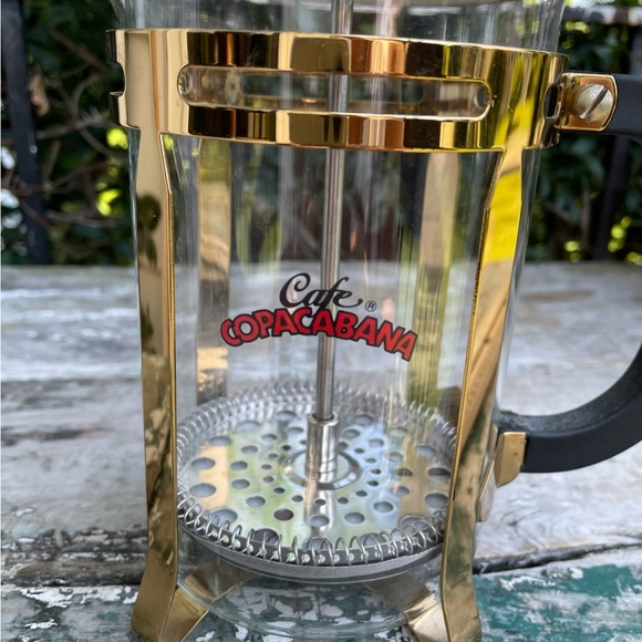 Cafe Copacabana Glass French coffee press gold - Picture 4 of 13